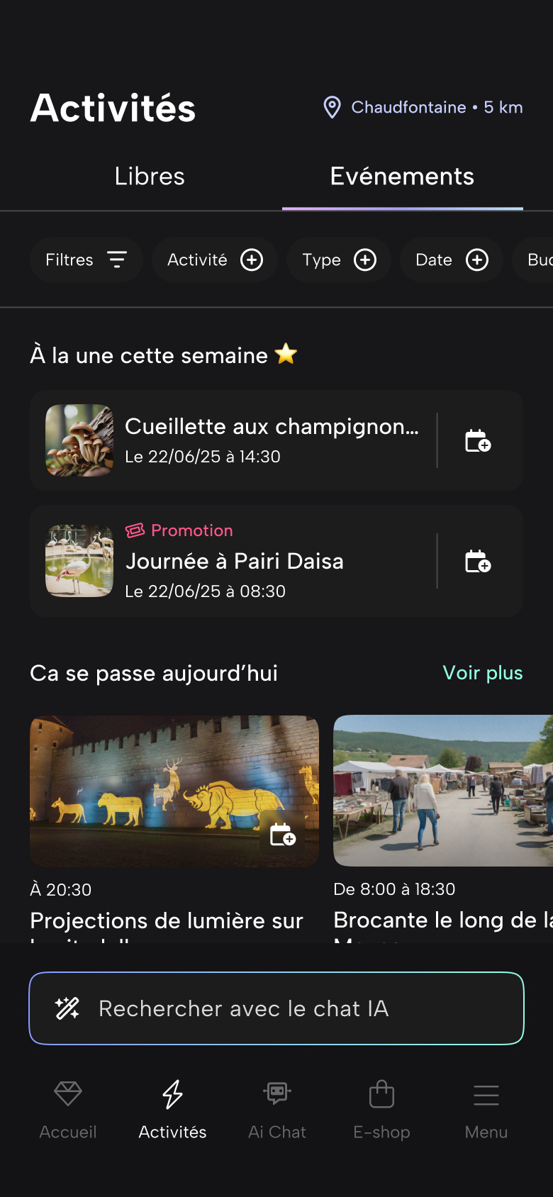 Dernier écran UI