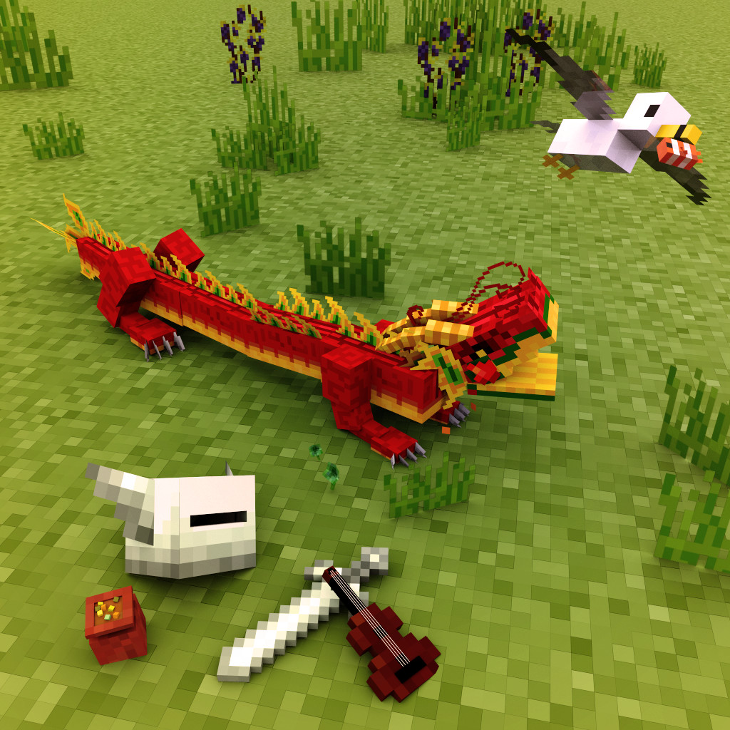 Elements 3D modélisés pour Minecraft