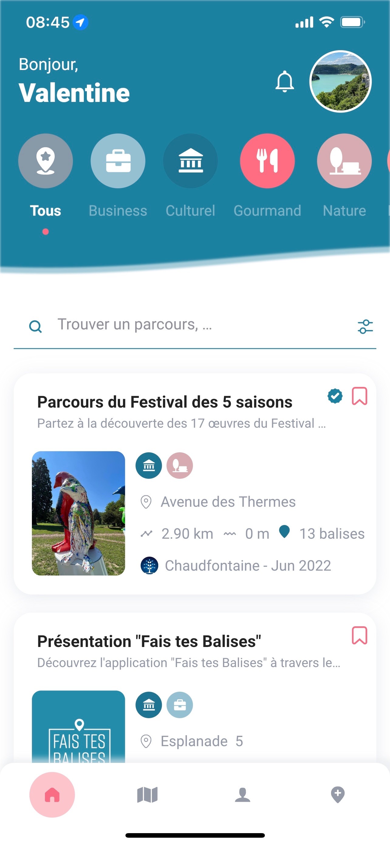 Ecran UX de base