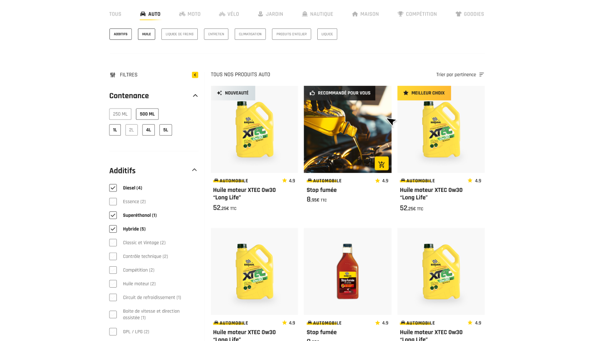 Menu auto