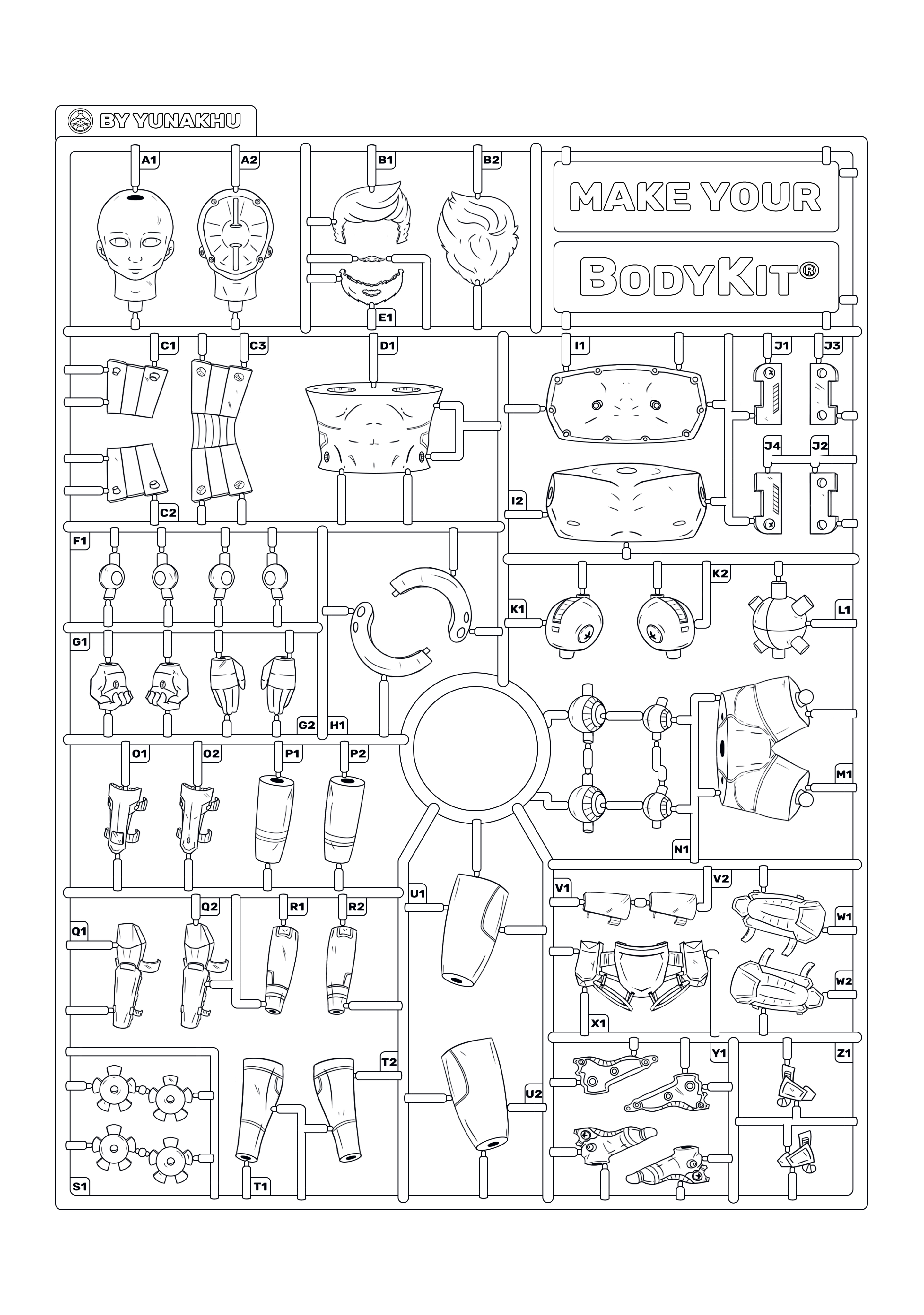 Illustration en lineart