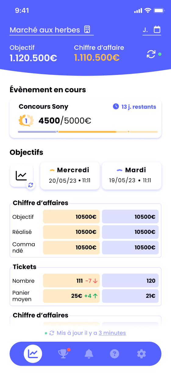 Dernier écran UI