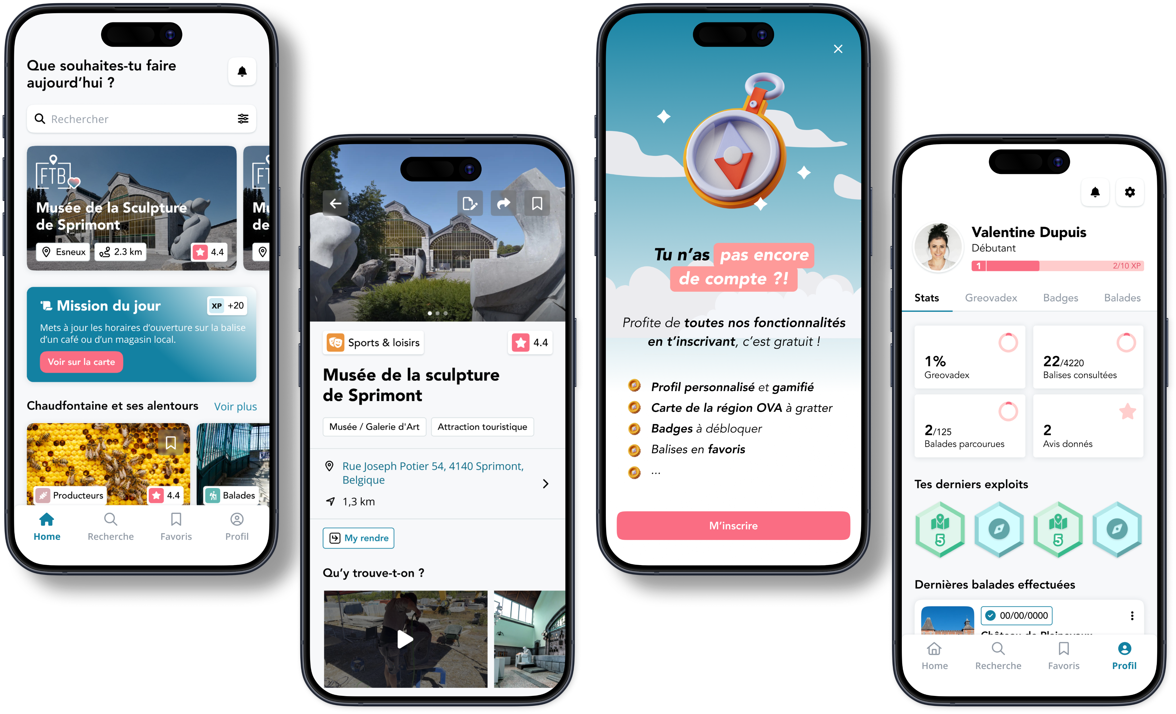 Ecran onboarding Reach up