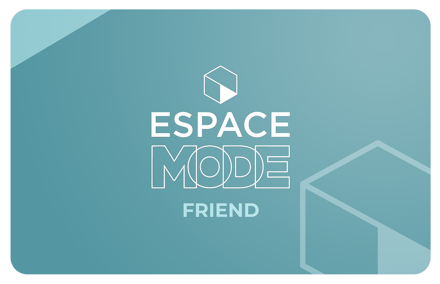 Ecran carte fidelité Espace mode