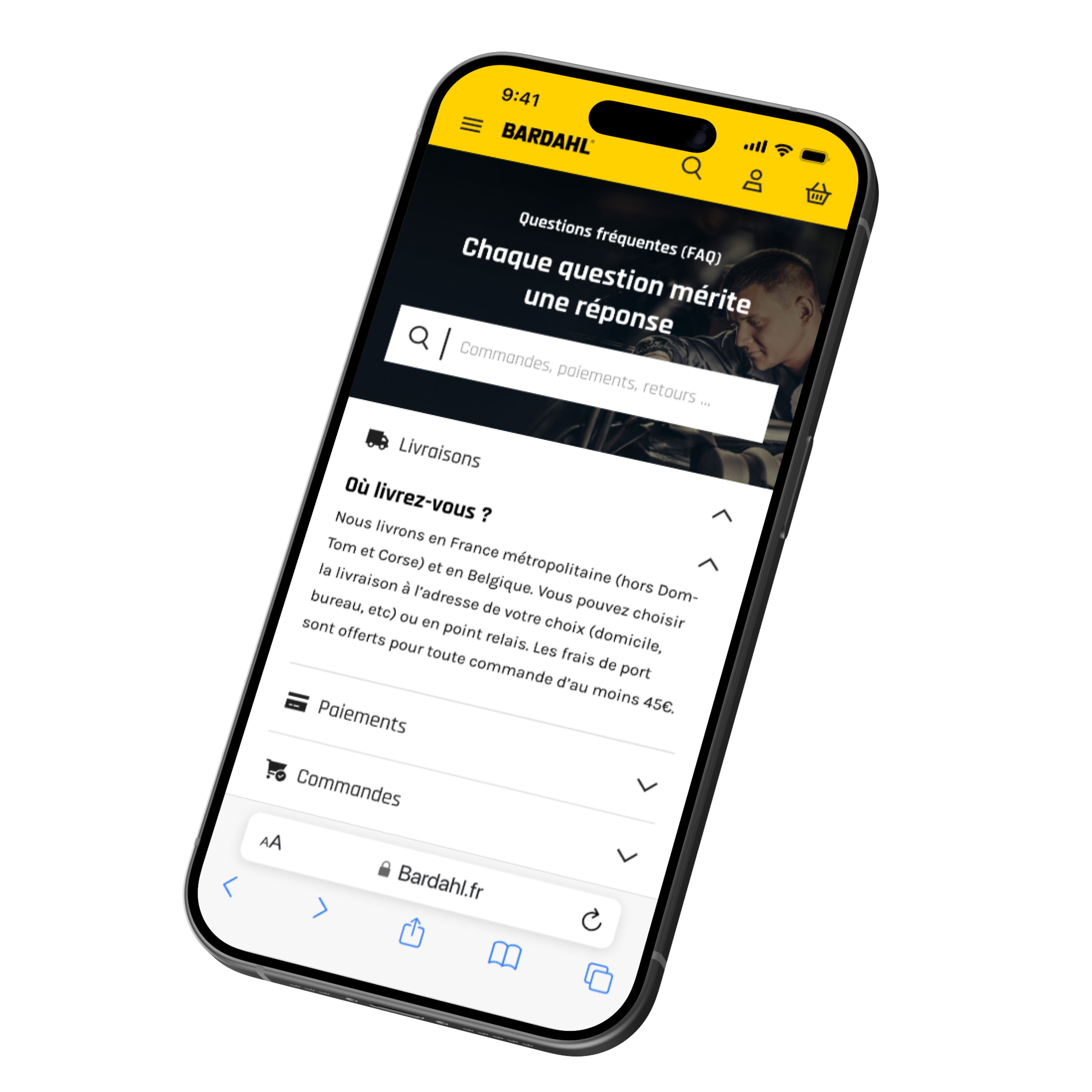 Ecran mobile FAQ Bardahl