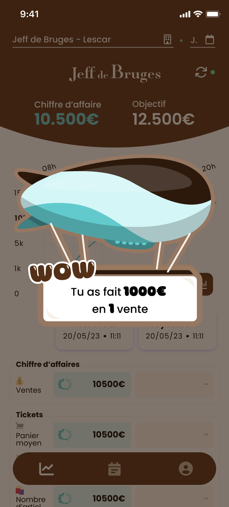 Ecran animation reach up